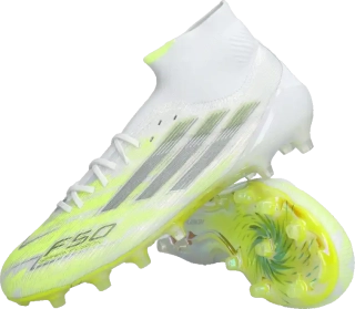 Dámské kopačky lisovky Adidas F50 Elite Mid FG/AG bílo-žluté