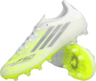 Dámské kopačky lisovky Adidas F50 League Low FG/AG bílo-žluté