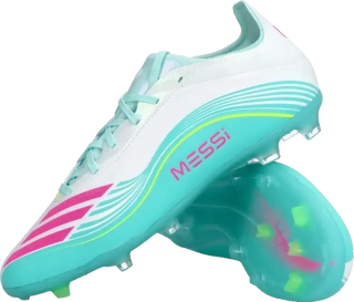 Dětské kopačky lisovky Adidas F50 Elite Messi FG bílo-mátové