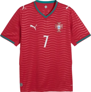 Pánský domácí fotbalový dres Puma Portugalsko 2026 Ronaldo 7 červený