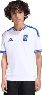 Dětský domácí fotbalový dres Adidas Řecko 2026 bílý