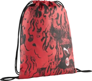 Unisex sportovní vak Puma AC Milan 25/26 Essentials 20 litrů červený