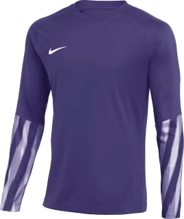 Dětský brankářský dres s dlouhým rukávem Nike Dri-FIT V fialový