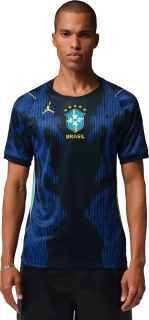 Pánský venkovní fotbalový dres Nike Brazílie x Jordan 2026 modrý