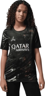 Dětský čtvrtý fotbalový dres Nike PSG 25/26 Night Edition černý
