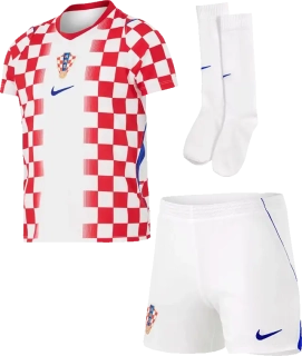 Dětská domácí fotbalová souprava Nike Chorvatsko 2026 bílo-červená malé děti