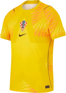 Pánský brankářský fotbalový dres Nike Chorvatsko 2026 žlutý