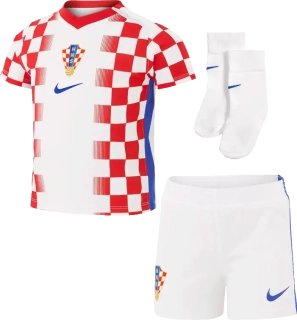 Dětská domácí fotbalová souprava Nike Chorvatsko 2026 bílo-červená kojenci