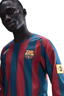 Pánský retro dres s dlouhým rukávem Nike FC Barcelona 05/06 modro-červený