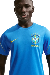 Pánské tréninkové tričko s krátkým rukávem Nike Brazílie 2026 Strike modré