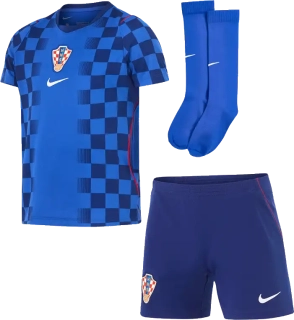 Dětská venkovní fotbalová souprava Nike Chorvatsko 2026 modrá malé děti