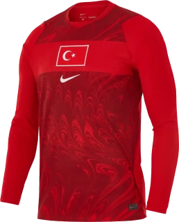Pánský domácí fotbalový dres Nike Turecko 2026 červený dlouhý rukáv
