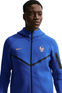 Pánská flísová mikina Nike Francie 2026 Tech Fleece Windrunner FZ Hoodie modrá