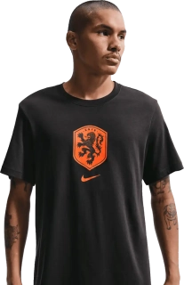 Pánské tričko s krátkým rukávem Nike Nizozemí 2026 Crest Tee černé