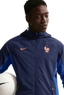 Pánská bunda s kapucí Nike Francie 2026 AWF modrá