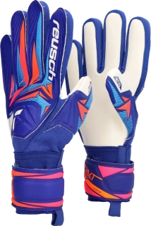 Dětské brankářské rukavice Reusch Attrakt Grip modré3