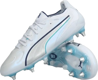 Pánské kopačky kolíky Puma King 20 Ultimate MxSG světle modré