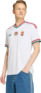 Pánský venkovní fotbalový dres Adidas Maďarsko 2026 bílý