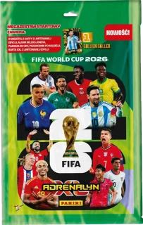 Balíček sběratelských karet Panini World Cup 2026 FIFA Adrenalyn XL Mega Starter Kit