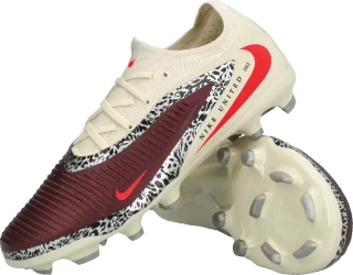 Dětské kopačky lisovky Nike Phantom 6 Low Pro FG/MG bílo-bordo
