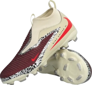 Dětské kopačky lisovky Nike Phantom 6 High Academy FG/MG bordo-bežové