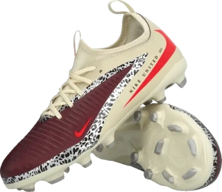 Dětské kopačky lisovky Nike Phantom 6 Low Academy FG/MG bordo-bežové