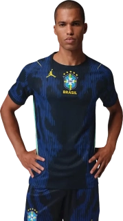 Pánský venkovní zápasový dres Nike Brazílie x Jordan 2026 modrý