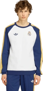 Pánská mikina Adidas Real Madrid 25/26 Originals Crew bílá