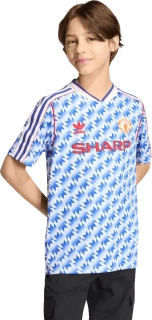 Dětský venkovní retro dres Adidas Manchester United 1990 modrý