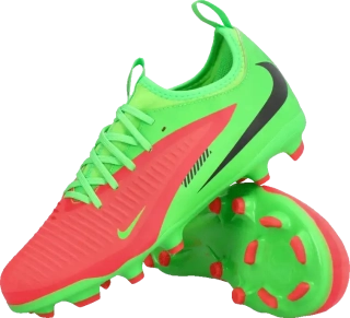 Dětské lisovky Nike Phantom 6 Low Academy Erling Haaland FG/MG červeno-zelené