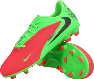Dětské lisovky Nike Phantom 6 Low Club Erling Haaland FG/MG červeno-zelené