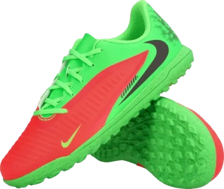 Dětské kopačky turfy Nike Phantom 6 Low Club Erling Haaland TF červeno-zelené