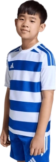 Dětský fotbalový dres Adidas Hooped 26 bílo-modrý