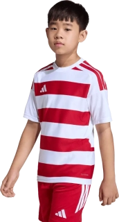 Dětský fotbalový dres Adidas Hooped 26 bílo-červený