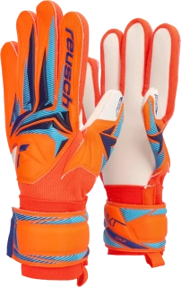 Dětské brankářské rukavice Reusch Attrakt Grip oranžové