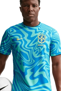 Pánský předzápasový fotbalový dres Nike Brazílie 2026 modrý