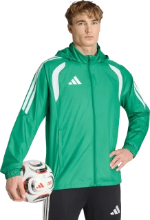 Pánská bunda větrovka s kapucí Adidas Tiro 26 League zelená