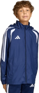 Dětská bunda větrovka s kapucí Adidas Tiro 26 League Windbreaker modrá2