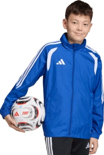 Dětská bunda větrovka s kapucí Adidas Tiro 26 League Windbreaker modrá