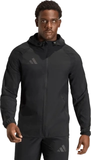 Pánská bunda větrovka s kapucí Adidas Tiro Travel černá