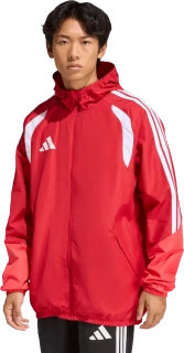 Pánská bunda s kapucí Adidas Tiro 26 Competition All Weather červená