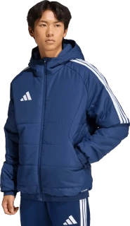 Pánská zimní bunda s kapucí Adidas Tiro 26 Winter modrá