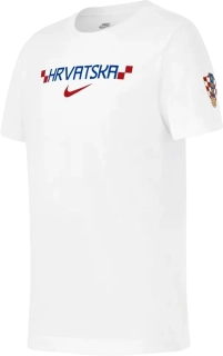 Dětské fotbalové tričko Nike Chorvatsko 2026 Graphic Tee bílé