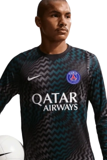 Pánský brankářský dres s dlouhým rukávem Nike PSG 26/27 černý