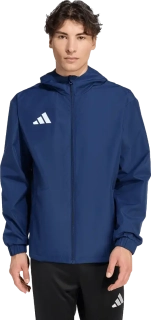 Pánská bunda z odolného úpletu Adidas Entrada 26 All Weather modrá
