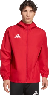Pánská bunda z odolného úpletu Adidas Entrada 26 All Weather červená
