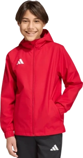 Dětská bunda z odolného úpletu Adidas Entrada 26 All Weather červená