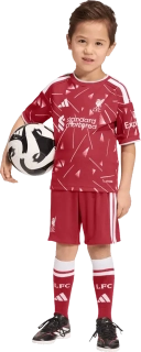 Dětská domácí souprava Adidas Liverpool FC 26/27 pro malé děti bordó