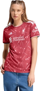 Dámský domácí fotbalový dres Adidas Liverpool FC 26/27 bordó