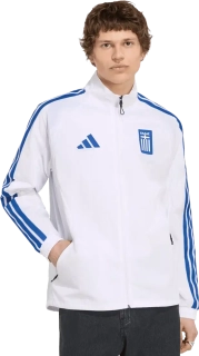 Pánská fotbalová bunda Adidas Řecko 2026 Anthem bílá